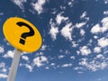 Question mark traffic sign Royalty Free Stock Photo