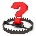 The question mark trap Royalty Free Stock Photo