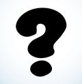 Question mark. Vector drawing icon