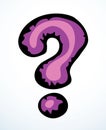 Question mark. Vector drawing icon