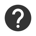 Question mark vector icon. Helpdesk and service sign. Web help and Q&A symbol. Riddle logo.