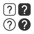 Question mark vector icon. Helpdesk and service sign. Web help and Q&A symbol. Riddle logo.