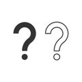 Question mark vector icon. Helpdesk and service sign. Web help and Q&A symbol. Riddle logo.