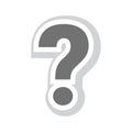 Question mark vector sticker Royalty Free Stock Photo