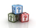 Question Marks Cubes Royalty Free Stock Photo