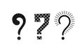 Question marks vector line set Royalty Free Stock Photo