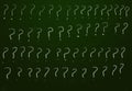 Question marks written chalk board. Royalty Free Stock Photo