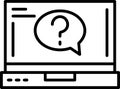 Question Outline Vector Icon Royalty Free Stock Photo