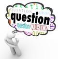 Question Person Thinking Thought Bubble Wondering Royalty Free Stock Photo