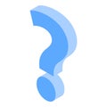 Question sign icon, isometric style Royalty Free Stock Photo