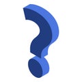 Question sign icon, isometric style Royalty Free Stock Photo
