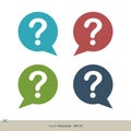 Question Sign Vector Logo Template Illustration Design. Vector EPS 10 Royalty Free Stock Photo
