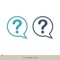 Question Sign Vector Logo Template Illustration Design. Vector EPS 10 Royalty Free Stock Photo
