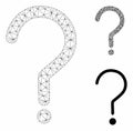 Question Sign Vector Mesh Wire Frame Model and Triangle Mosaic Icon Royalty Free Stock Photo