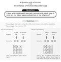 Question and Solution Inheritance of Human Blood Group Infographic Diagram