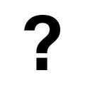 Question symbol flat black line icon, Vector Illustration Royalty Free Stock Photo