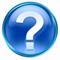 Question symbol icon blue