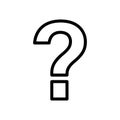 Question symbol line icon, Vector Illustration Royalty Free Stock Photo