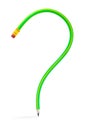 Question symbol made of pencil Royalty Free Stock Photo
