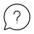 Question thin  line vector icon Royalty Free Stock Photo