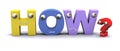Question word 'HOW' Royalty Free Stock Photo