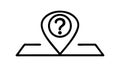 Questionable Location Icon for Unverified Spots, vector design Generative AI Royalty Free Stock Photo