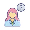Questioner Vector Icon which can easily modify or edit