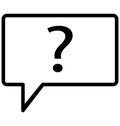 Questioning Isolated Line Vector Icon that can be easily modified or edited. Royalty Free Stock Photo