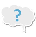 Questioning Isolated Vector Icon Editable Royalty Free Stock Photo
