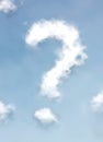Questionmark in the sky Royalty Free Stock Photo