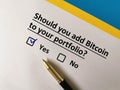 Questionnaire about Bitcoin