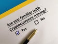 Questionnaire about Bitcoin