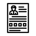 questionnaire business manager line icon vector illustration Royalty Free Stock Photo