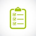 Questionnaire check list vector icon Royalty Free Stock Photo