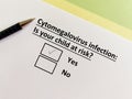 Questionnaire about child infection