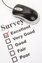 Questionnaire and computer mouse Royalty Free Stock Photo