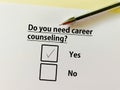 Questionnaire about counseling and therapy