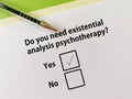 Questionnaire about counseling and therapy