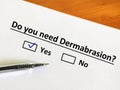 Questionnaire about dermatology Royalty Free Stock Photo