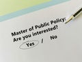 Questionnaire about further education