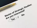 Questionnaire about further education