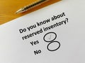 Questionnaire about logistics Royalty Free Stock Photo