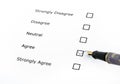 Questionnaire options Royalty Free Stock Photo