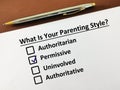 Questionnaire about parenting