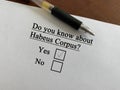 Questionnaire about politics