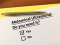 Questionnaire about radiology