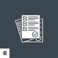 Questionnaire related vector glyph icon. Royalty Free Stock Photo