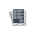 Questionnaire related vector glyph icon. Royalty Free Stock Photo