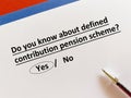 Questionnaire about retirement Royalty Free Stock Photo