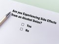 Questionnaire about side effects